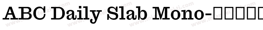 ABC Daily Slab Mono字体转换